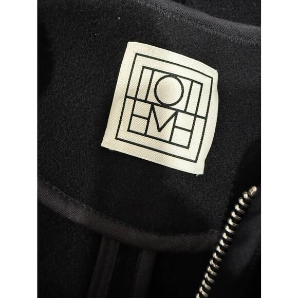 Toteme Felted Wool Zip Up Jacket Black 38 Medium Black - Picture 3 of 8